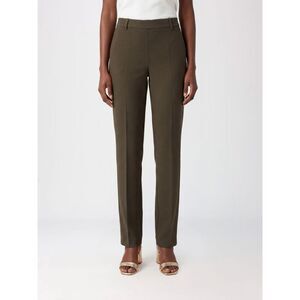 Alberto Biani Women Alberto Biani Slim Fit Criªpe Chino Trousers With Side Zip